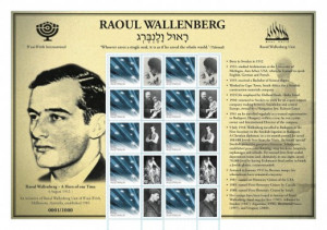 Stamp Sheet honouring Raoul Wallenberg, launched by Jan Anger, son ...