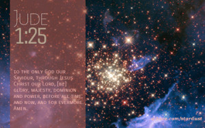 Bible Quote Jude 1:25 Inspirational Hubble Space Telescope Image