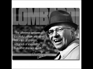 Vince Lombardi Success Quote Football Sign
