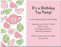 birthday tea party invitation, tea party invitations,