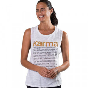 Home » Yoginis » Tank Tops » Karma Quotes Gold Slub Muscle Tank