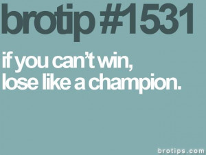 ... if you can't win, congratulate the winners and don't be a sore loser