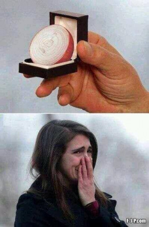 Funny Onion Engagement Ring Joke Picture