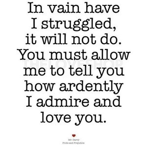 MR. DARCY quote - Deluxe 8x10 inch print on A4 in Classic Black and ...