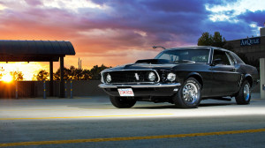 image is segment of Ford Mustang Classic Black HD Wallpapers