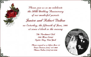 50th Wedding Anniversary Invitations
