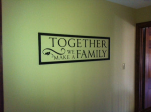 Uppercase Living quote in hallway. Awesome idea for putting wedding ...