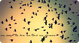 we accept the love we think we deserve