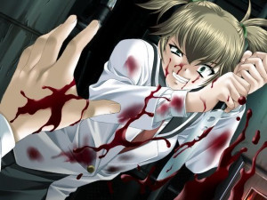 bloody psycho anime girl by TophGiantess