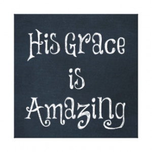God's Amazing Grace Quote Gallery Wrap Canvas
