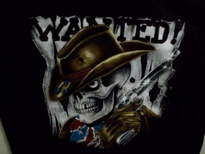Wanted Rebel Outlaw Tshirt Image