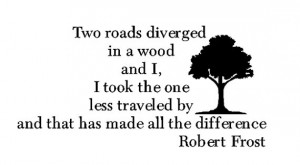 Robert Frost with tree quote