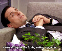 ... michael scott #toby flenderson #eating my penis #the office quotes