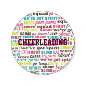 Cheerleading Sayings Personalised Sticker