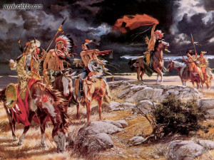 Native American The Signal (Drawing & Painting)