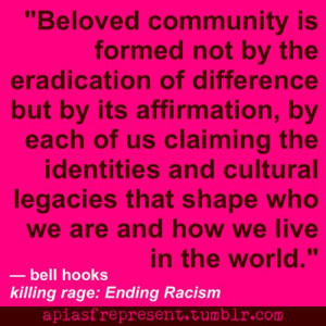 Bell Hooks quote on community
