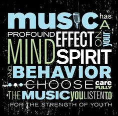 The music we listen to has a big impact on our thoughts and actions ...