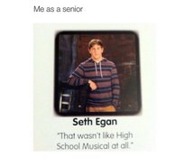 funny, high school musical, tumblr, senior quote