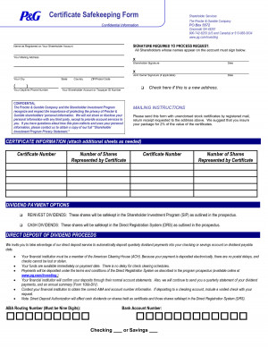 Procter and Gamble Shareholder Services