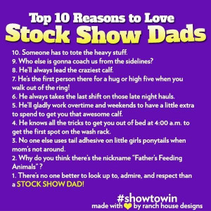 Why I love my stockshow dad! Wouldn't have this passion without him ...