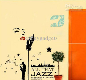 Marilyn Monroe All That Jazz Singer Wall Quote Vinyl Decal Murals Wall ...