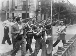 Picture taken during the Spanish Civil War in the late 30s of ...