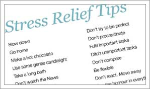 Stress Relief tips