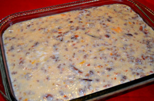 for my cheesy eggs baked with grits and bacon