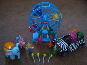 Barney The Dinosaur Toys Car And Fairground BJ Baby Bop &