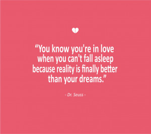 Love Quotes You know youre in love when you cant fall asleep because ...