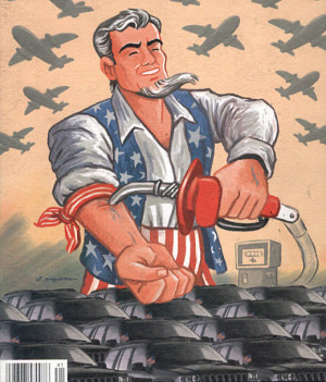 What is this political cartoon saying about the United States?