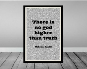 Mahatma Gandhi Quote There is No God Higher Than Truth Instant Digital ...