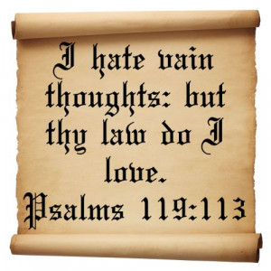 short bible verses about love and vanity Psalms 119:113