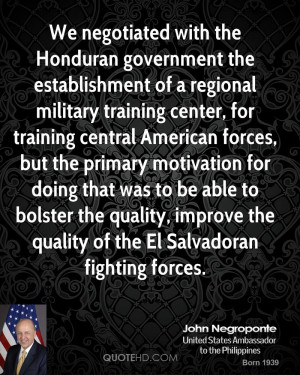 training central American forces but the primary motivation for doing