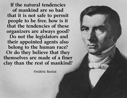 Frederic Bastiat Costly Quote Poster