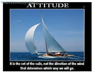 Attitude Quotes: It Is The Set Of Sails