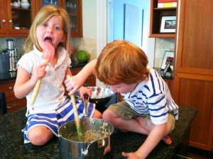 ... cleaning the pot after making rice krispy treats mr norah o donnell