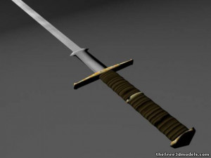 medieval Great Sword 3d model free