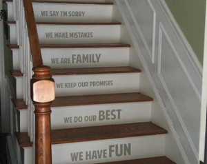 In our home STAIRS stairway Vinyl D ecal Vinyl Decal Home Decor Door ...