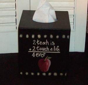 ... Tissue Box Cover-Teacher Gift,Teacher Tissue Box Cover,Teachers Gift