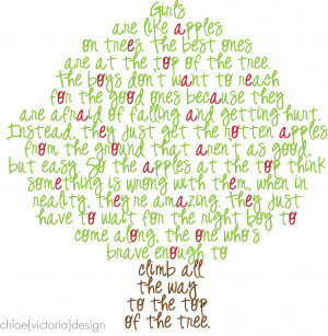 Girls Are Like Apples Tree Funny Quotes