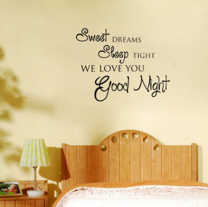... Sweet Dreams Sleep Tight vinyl wall quote for home(China (Mainland