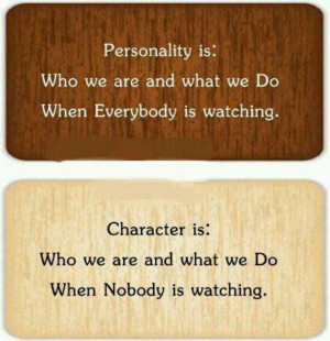 Personality vs. character