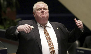 Toronto mayor Rob Ford. Photograph: QMI Agency/Rex Features