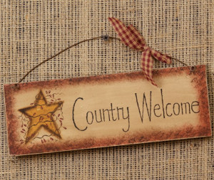 Country Welcome Decorative Sign-Country welcome Sign, Country Home ...