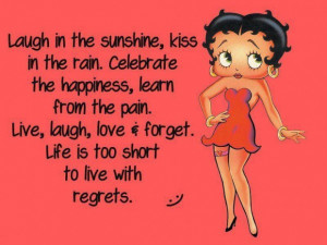 Laugh In The Sunshine, Kiss In The Rain Betty Boop Graphic