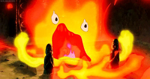 anime howl's moving castle Howls Moving Castle anime gif Calcifer ...