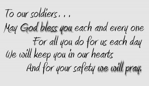 Prayer for our service men and women.
