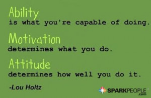 Ability is what you're capable of doing. Motivation determin