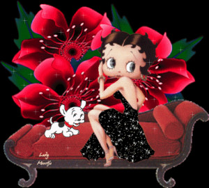 glitter betty boop con vestito elegante